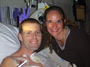 Kev with one of his favorite nurses, Hanna