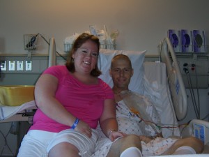 Trying to get cozy on a hospital bed is not easy.  And yes, I spilled something on myself yet again.  I'm such a klutz!