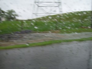 This was the side of the road-now a lake!