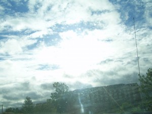 Sun through Hanna's clouds