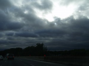 Beautiful sun through the clouds