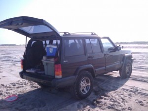 jessie-jeep-june61 Jessie Jeep-I love the Over Sand Vehicle pass at Assateague!