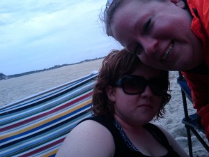 kris-and-i-may-24 Kristen and I on a rainy cloudy beach day before Memorial day